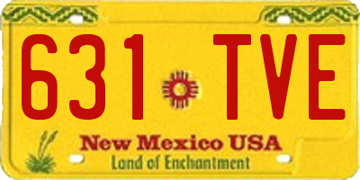 NM license plate 631TVE