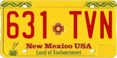 NM license plate 631TVN