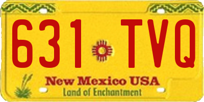 NM license plate 631TVQ
