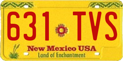 NM license plate 631TVS