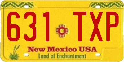 NM license plate 631TXP