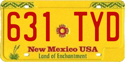 NM license plate 631TYD