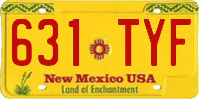 NM license plate 631TYF