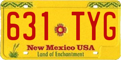 NM license plate 631TYG