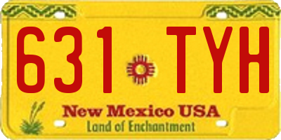 NM license plate 631TYH