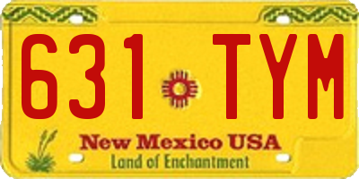 NM license plate 631TYM
