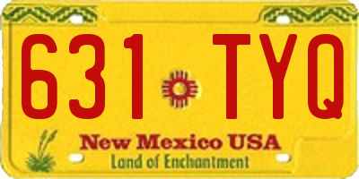 NM license plate 631TYQ