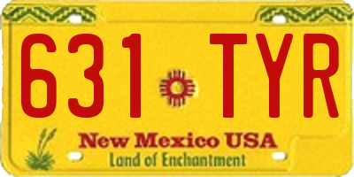 NM license plate 631TYR