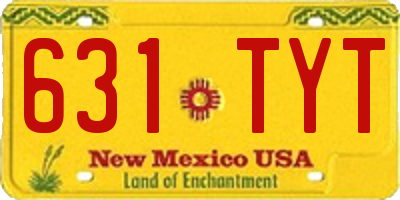 NM license plate 631TYT