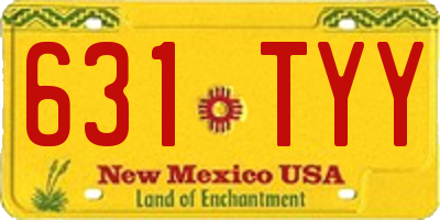 NM license plate 631TYY