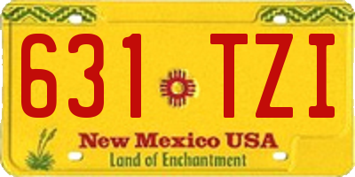 NM license plate 631TZI
