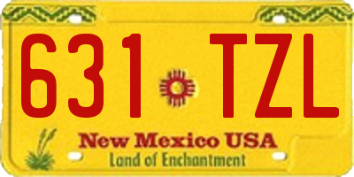 NM license plate 631TZL