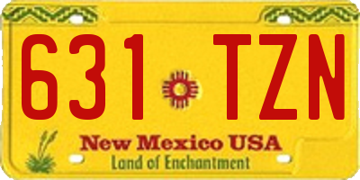 NM license plate 631TZN