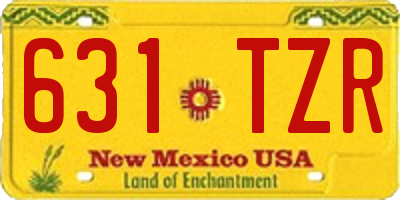NM license plate 631TZR
