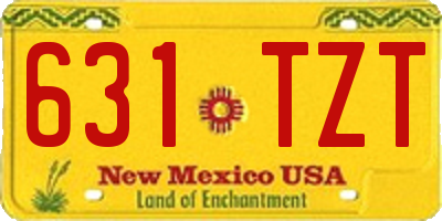 NM license plate 631TZT