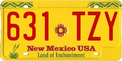 NM license plate 631TZY