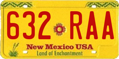 NM license plate 632RAA