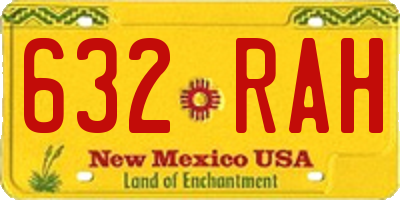 NM license plate 632RAH