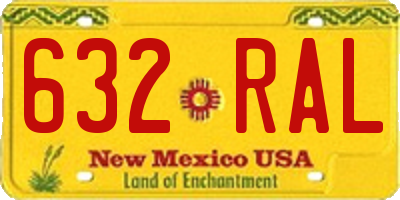 NM license plate 632RAL