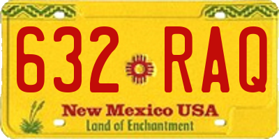 NM license plate 632RAQ