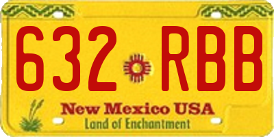 NM license plate 632RBB