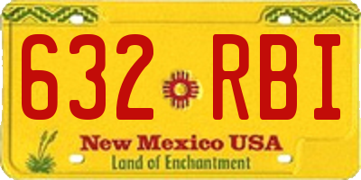 NM license plate 632RBI