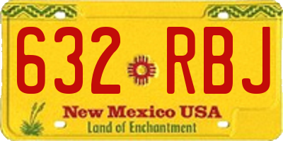 NM license plate 632RBJ