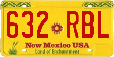 NM license plate 632RBL