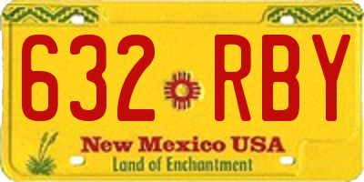 NM license plate 632RBY