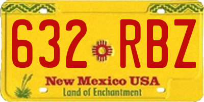 NM license plate 632RBZ