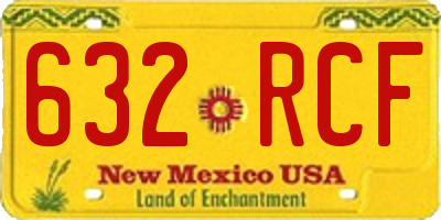 NM license plate 632RCF