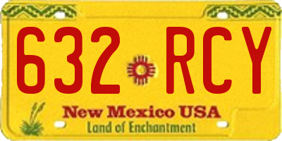 NM license plate 632RCY