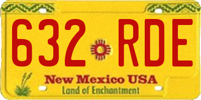 NM license plate 632RDE