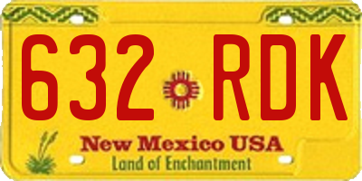 NM license plate 632RDK