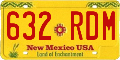 NM license plate 632RDM