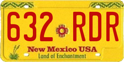 NM license plate 632RDR