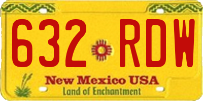 NM license plate 632RDW