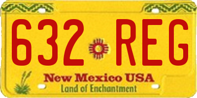 NM license plate 632REG
