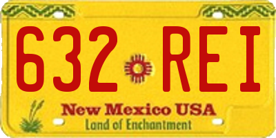 NM license plate 632REI