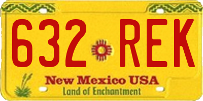 NM license plate 632REK