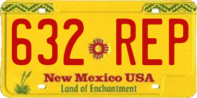 NM license plate 632REP