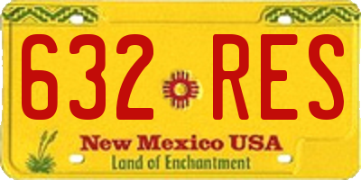 NM license plate 632RES