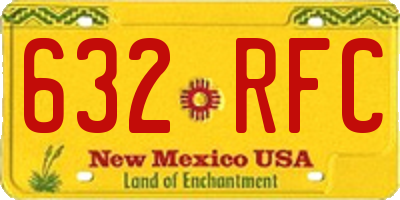 NM license plate 632RFC