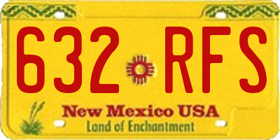 NM license plate 632RFS