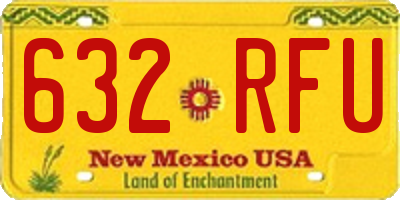 NM license plate 632RFU