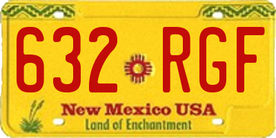 NM license plate 632RGF