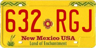 NM license plate 632RGJ