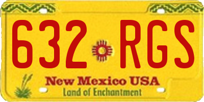 NM license plate 632RGS