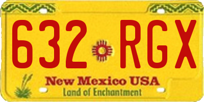 NM license plate 632RGX