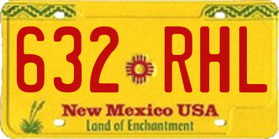 NM license plate 632RHL